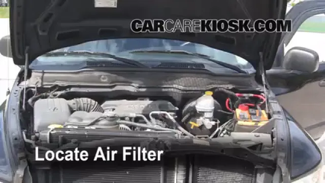 2003 Dodge Ram 2500 5.7L V8 Crew Cab Pickup (4 Door) Filtre à air (moteur) Changement